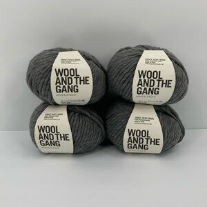 Wool and the Gang Crazy Sexy Wool Tweed yarn Gray Peruvian 4 skeins 800 grams